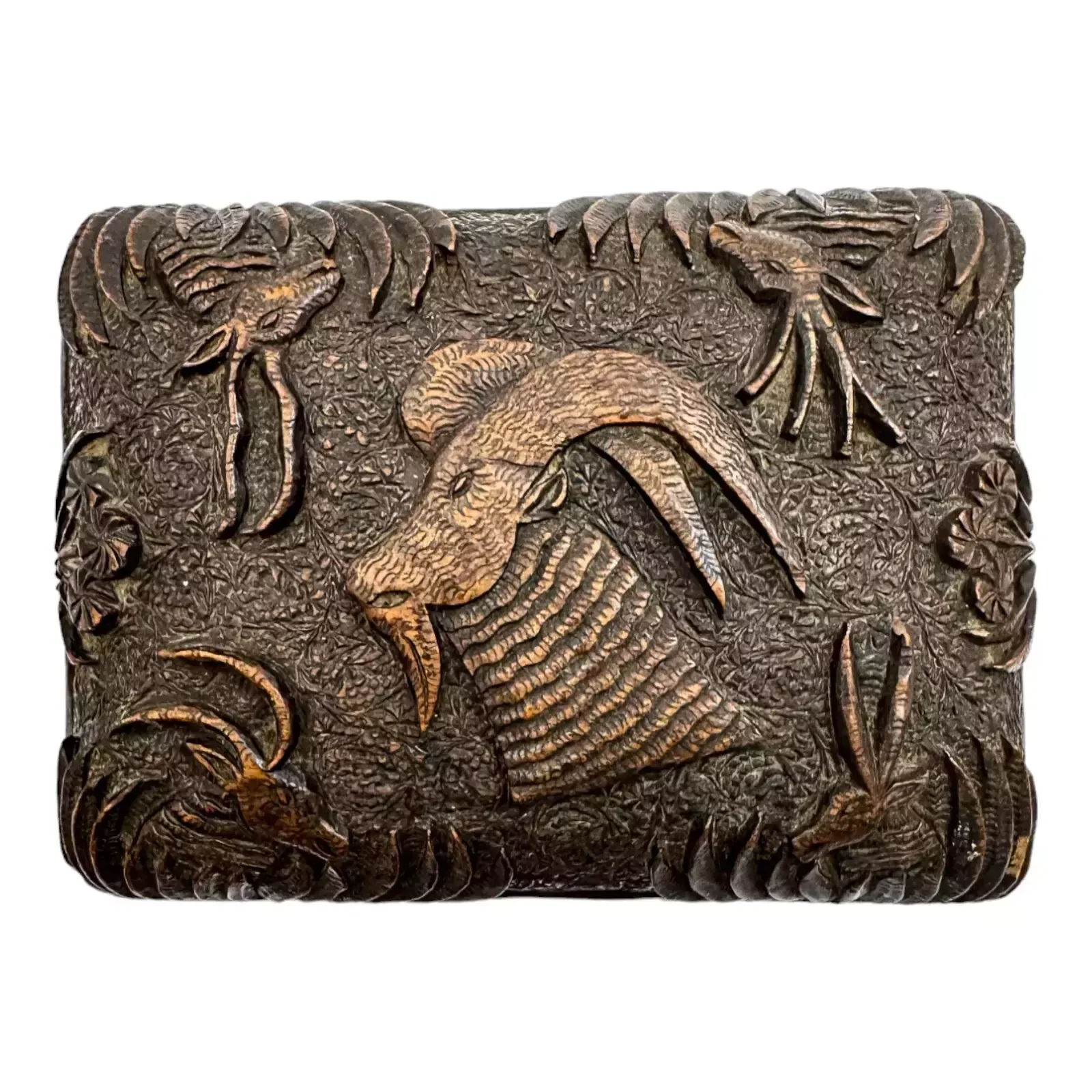 Early 19th Century Anglo Indian Carved Sandalwood Cigarette Holder Dispenser Box photo buy