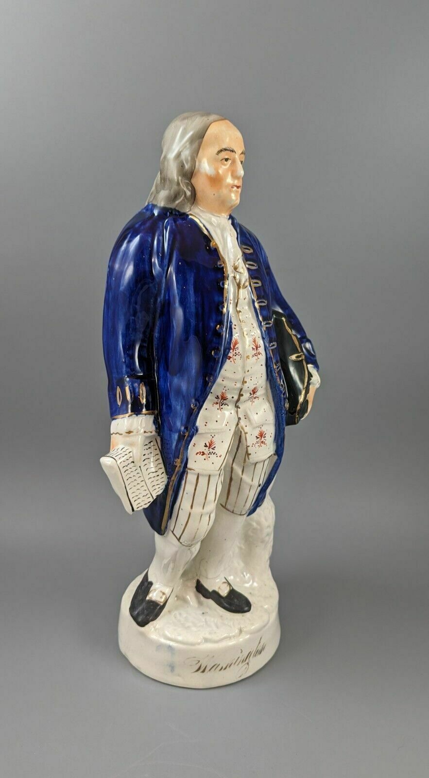 photo furniture Rare Staffordshire Figure Of Benjamin Franklin Named Washington,Circa1860.