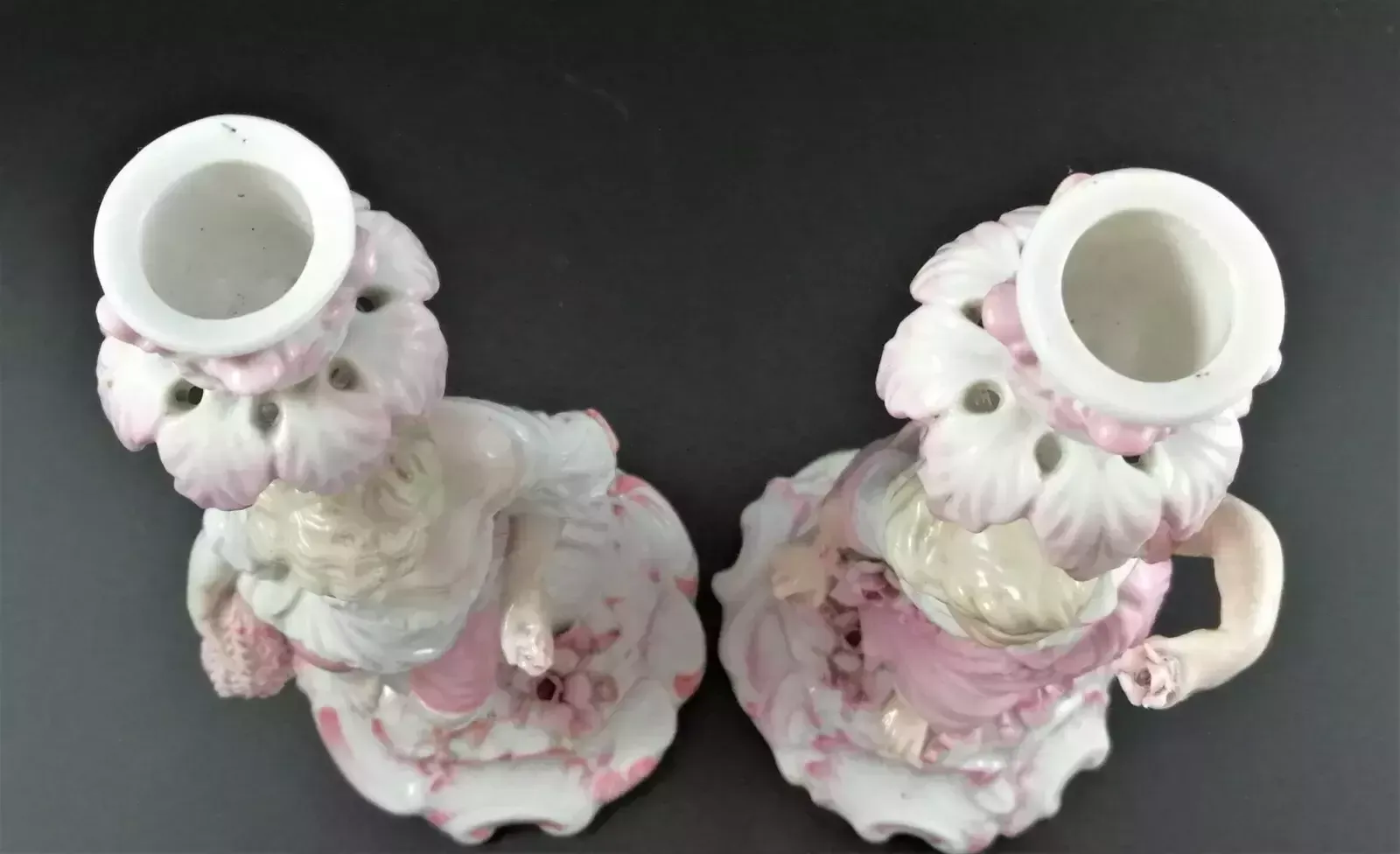 Antique Pair Of Porcelain Candelabrum , Mark Of Joseph Gaspard Robert,C.18 Th photo 500.0