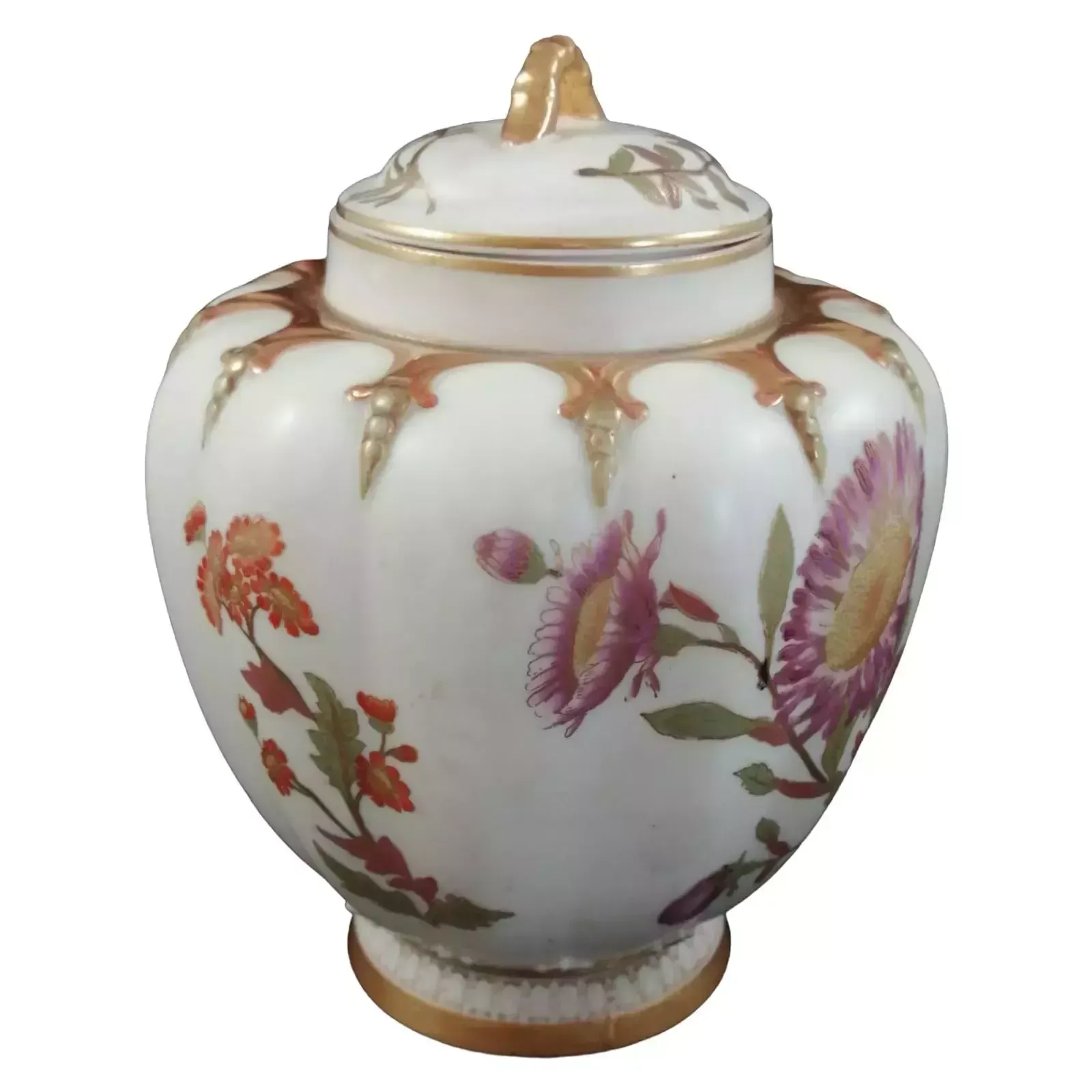 A Royal Worcester Jar And Cover For Stonier & Co., Liverpool, The Stuart ,1889 photo for sale