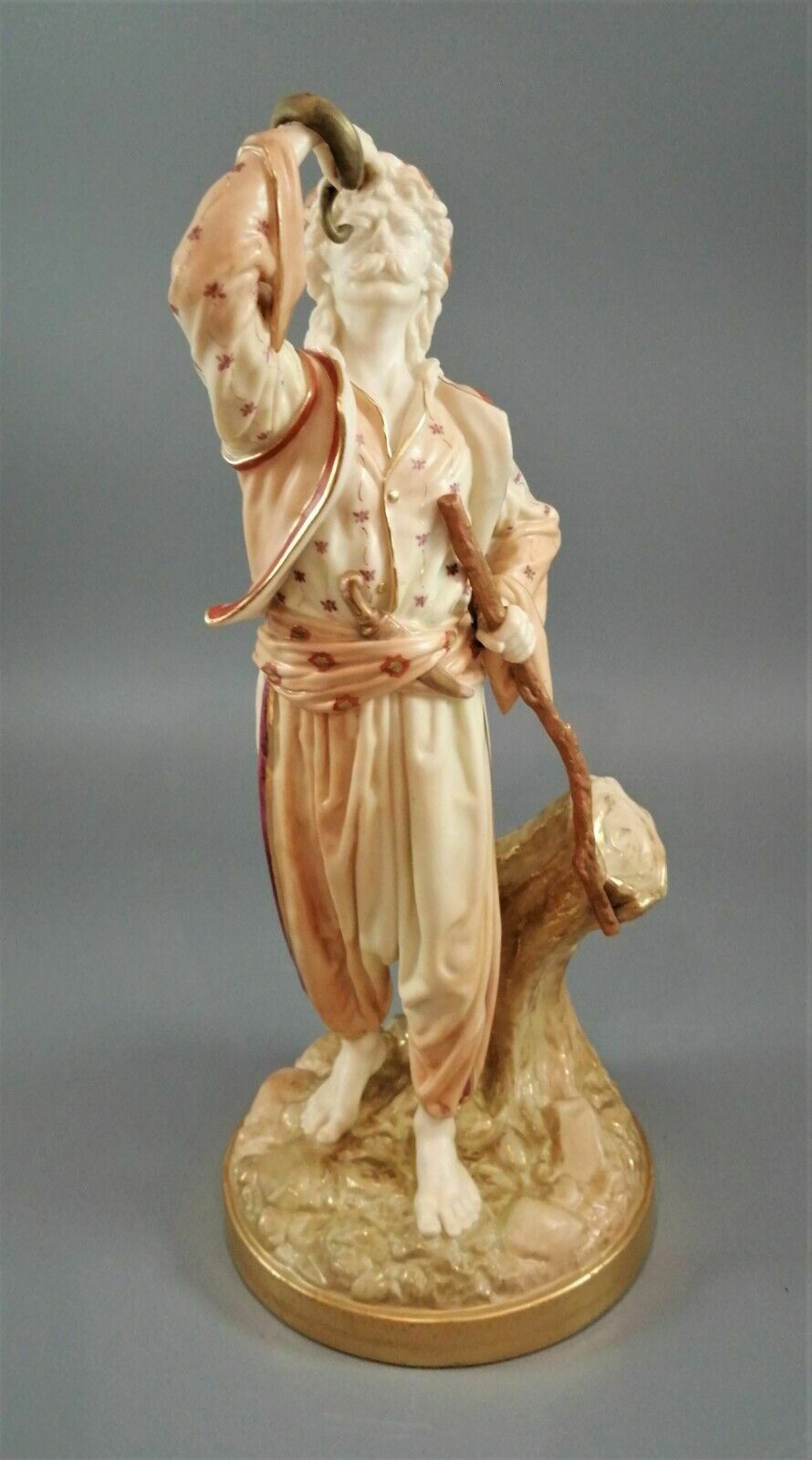 A Rare Royal Worcester Figurine Titled "The Snake Charmer," Dated 1898. photo buy