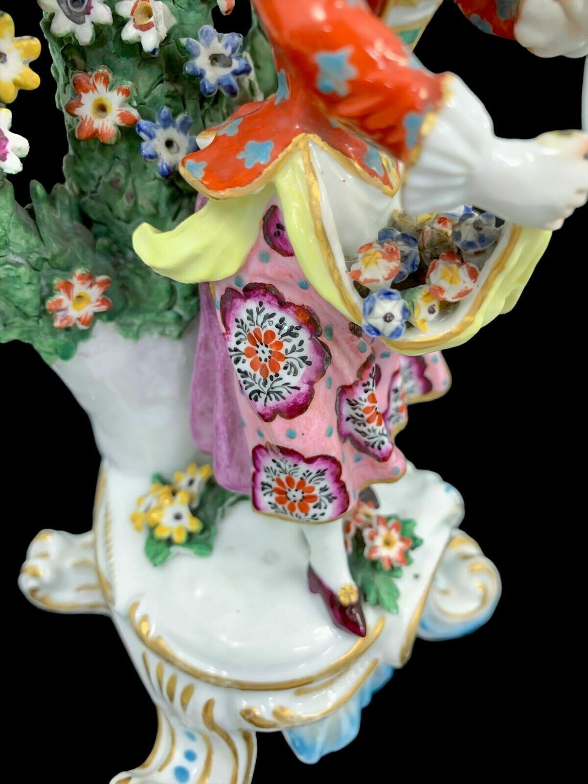 A Pair Of 18th Century Chelsea – Derby Bocage Porcelain Figurines. photo furniture