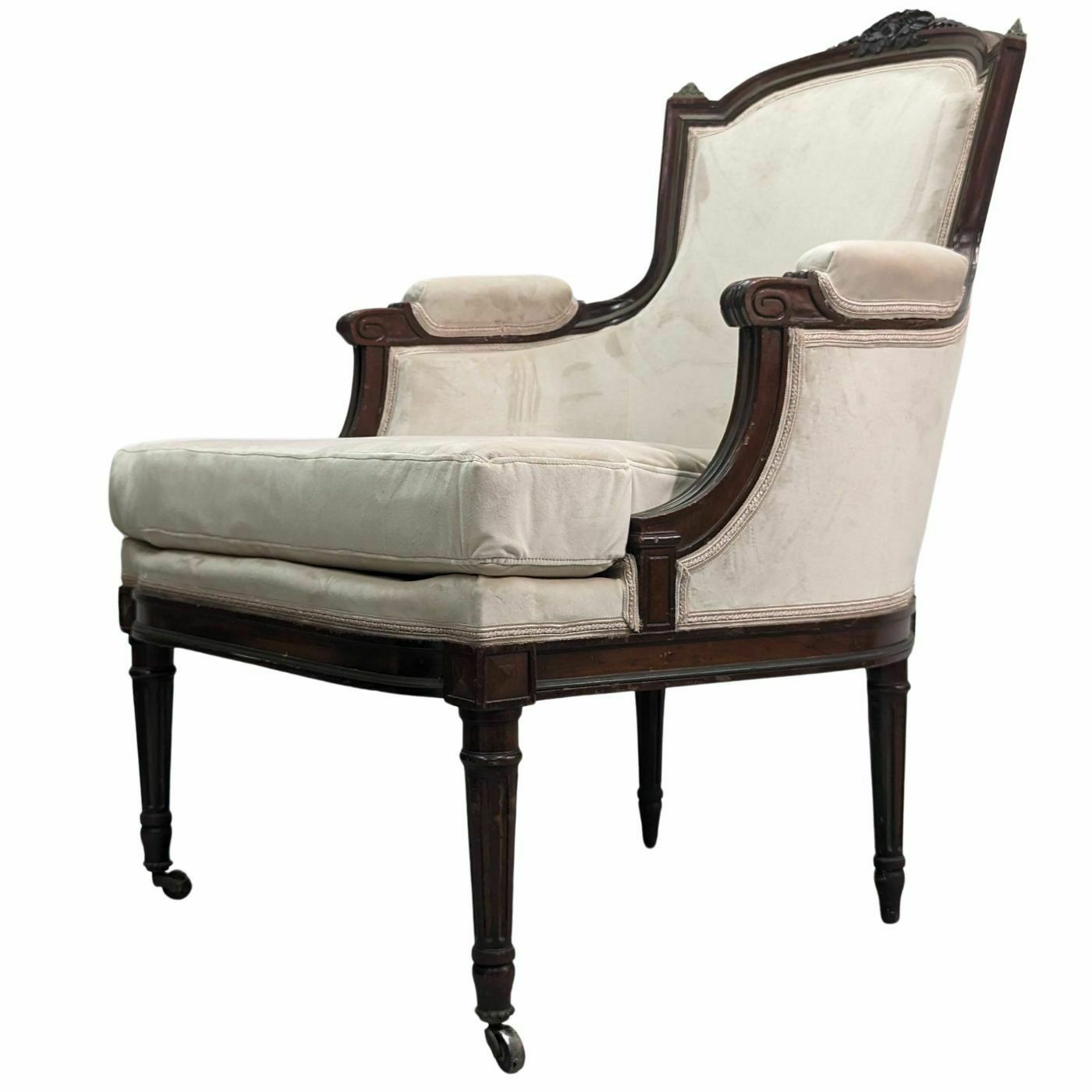 Louis XVI Style Armchairs In 19th Century Mahogany (Fake Pair) photo furniture