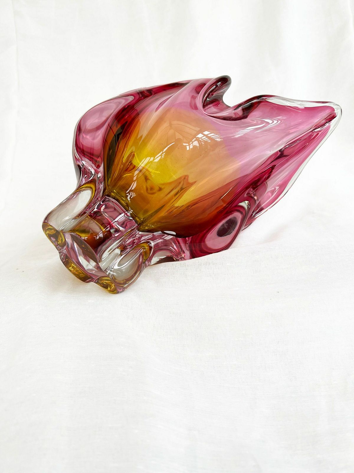 photo furniture Absolutely Stunning Large Sommerso Art Glass Centrepiece/Bowl By Josef Hospodka   Chribska. Circa 1960