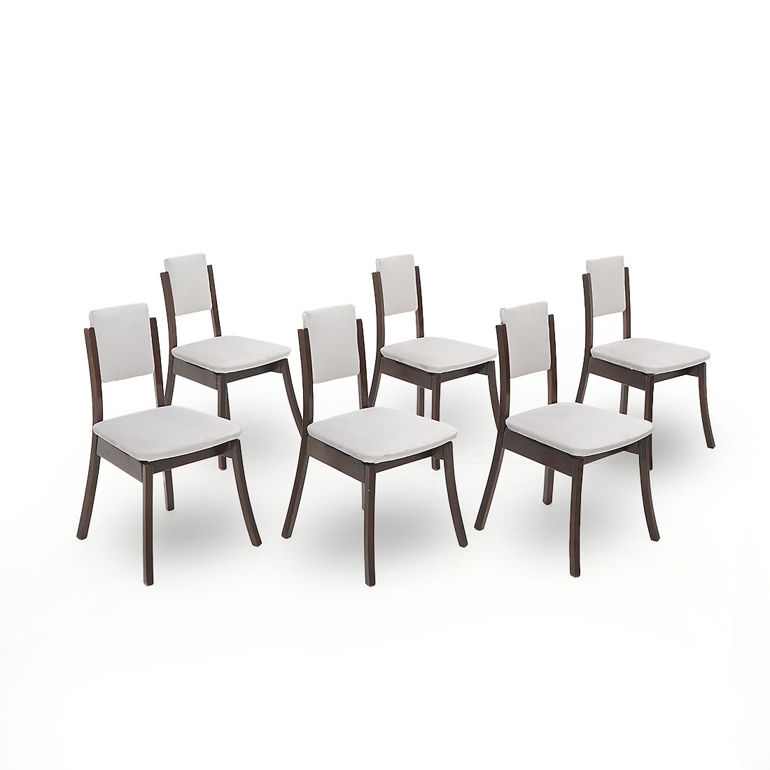 6 Gray Velvet Chairs By Angelo Mangiarotti For La Sorgente Del Mobile, 1970s photo Furniture