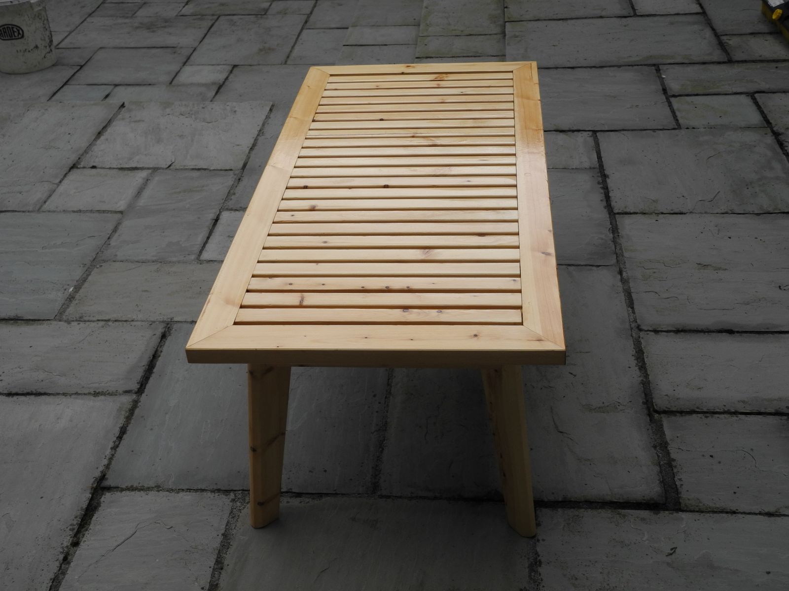 Traditional Outdoor Redwood Coffee Table photo furniture