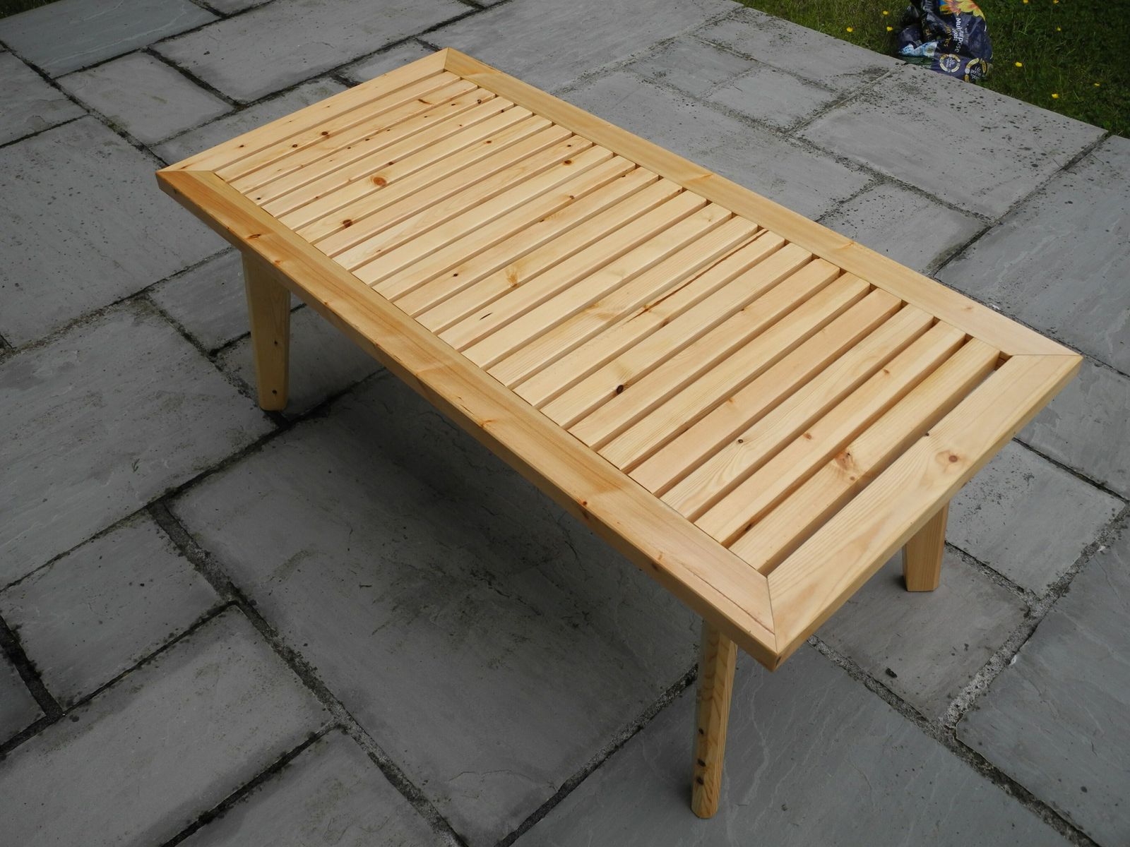 Traditional Outdoor Redwood Coffee Table photo for sale