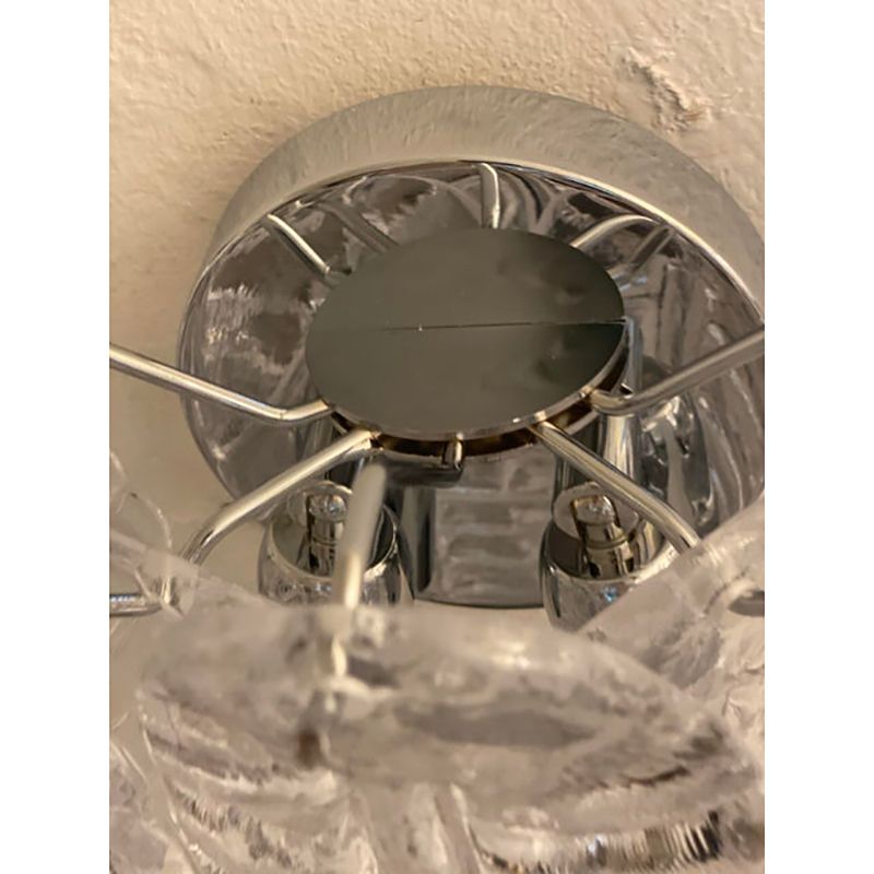 photo furniture Set Of Two Contemporary Italian Transparent “Felci” Murano Glass Wall Sconce