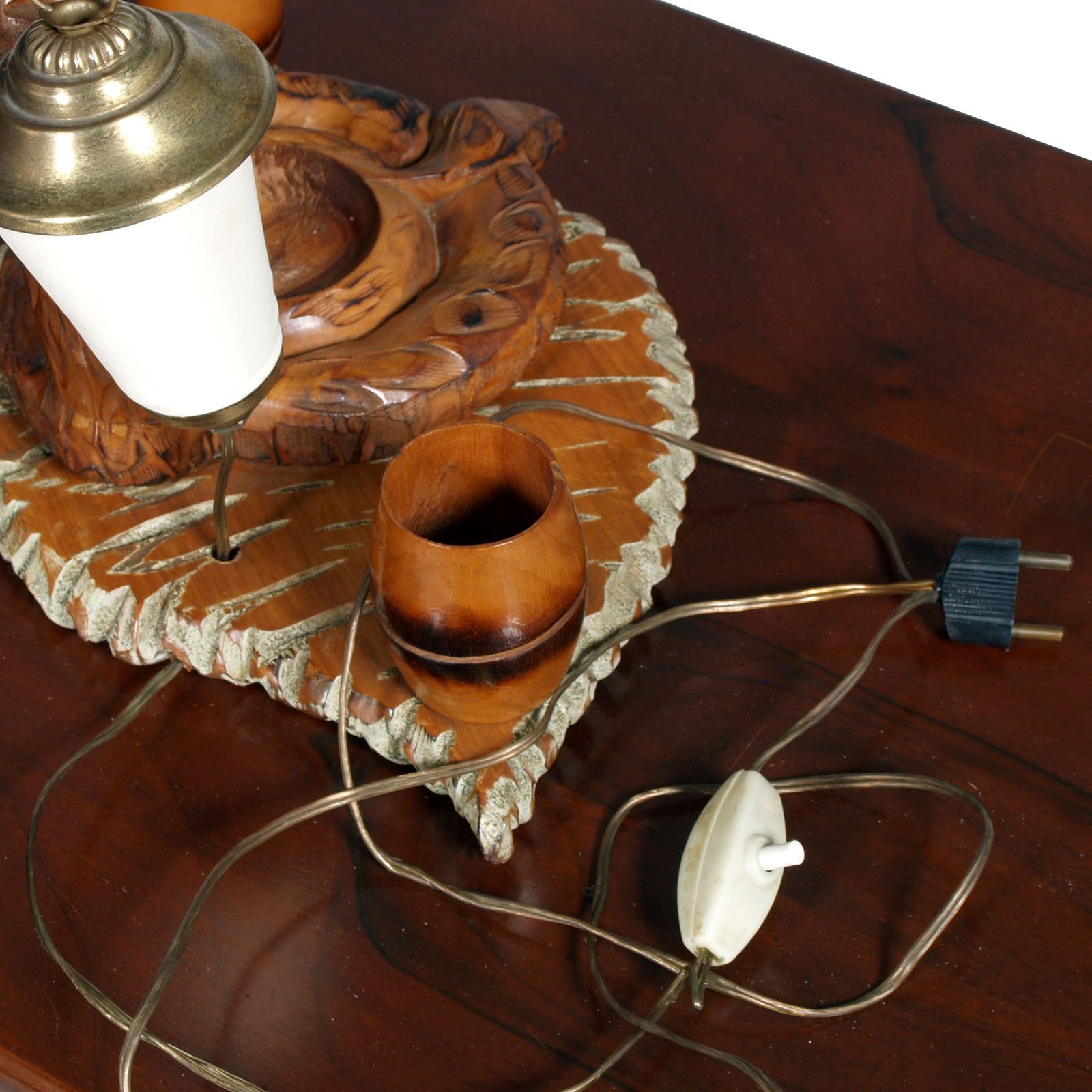 Mid Century Sculptural Table Lamp By Aldo Tura For Bottega Gadda, 1940s photo for sale