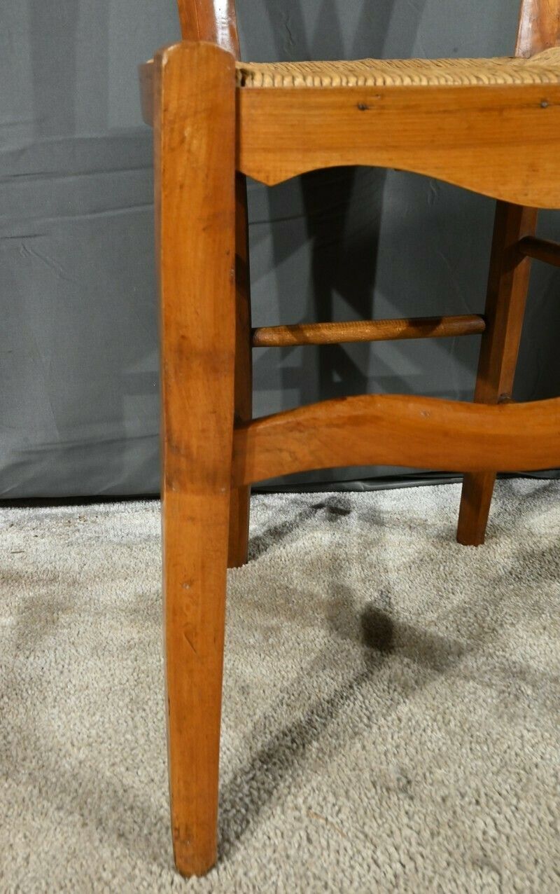 photo buy Suite Of 5 Cherry Country Chairs, Louis Philippe Style – Late 19th Century