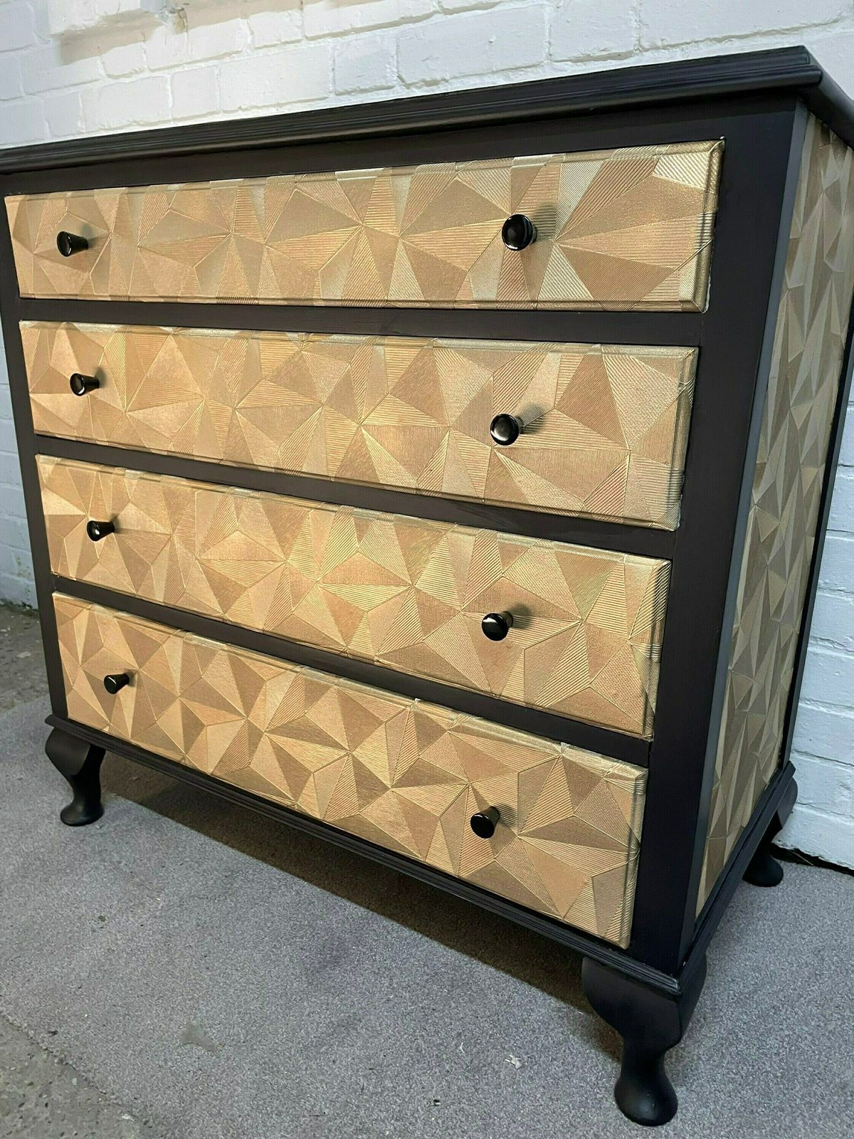 Queen Ann Decoupage Chest Of Drawers   Professional Spray Painted Finish photo buy