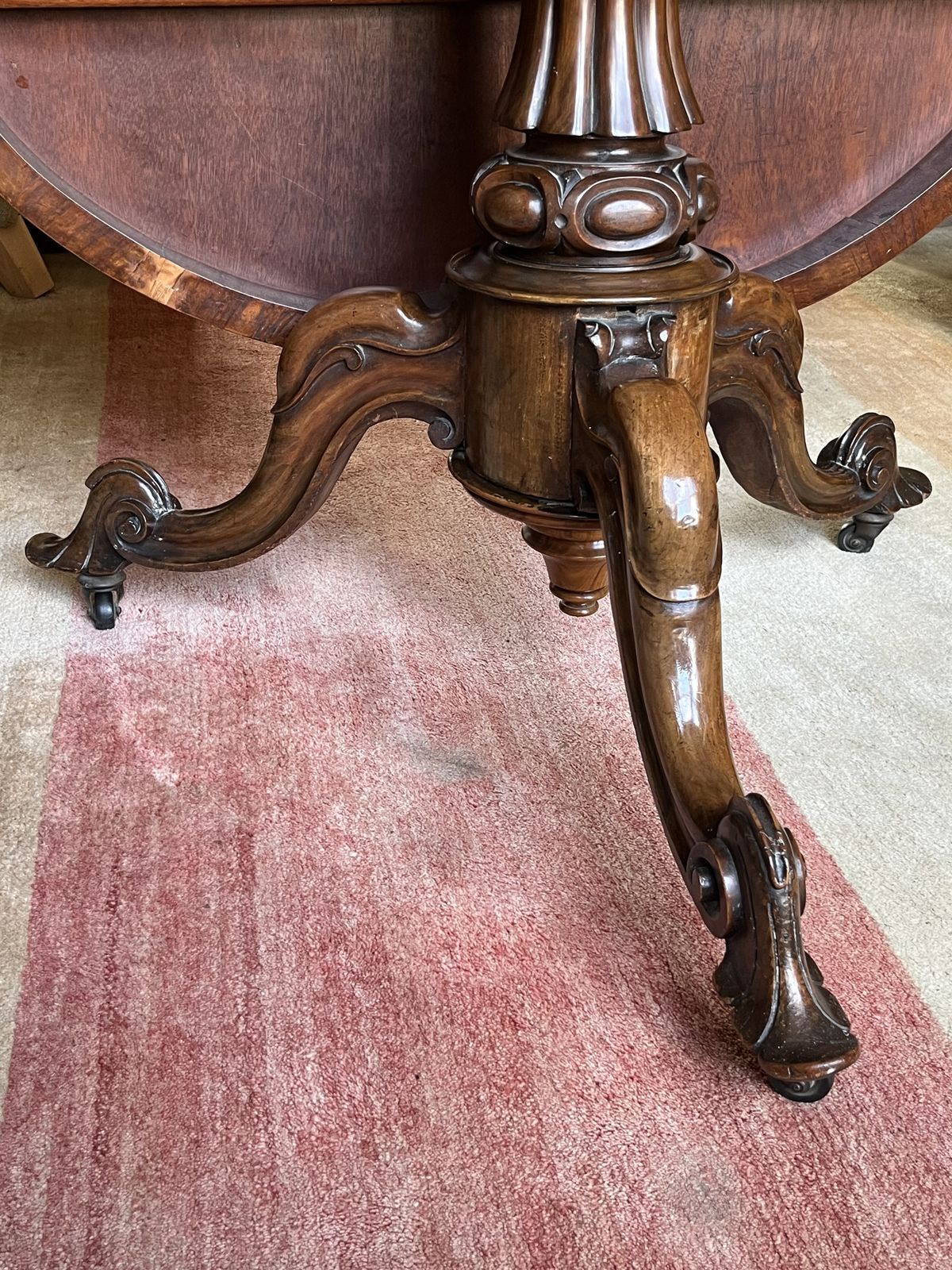 19th Century Victorian Dining Table   Marquetry Throughout, Incredible Detail photo Furniture