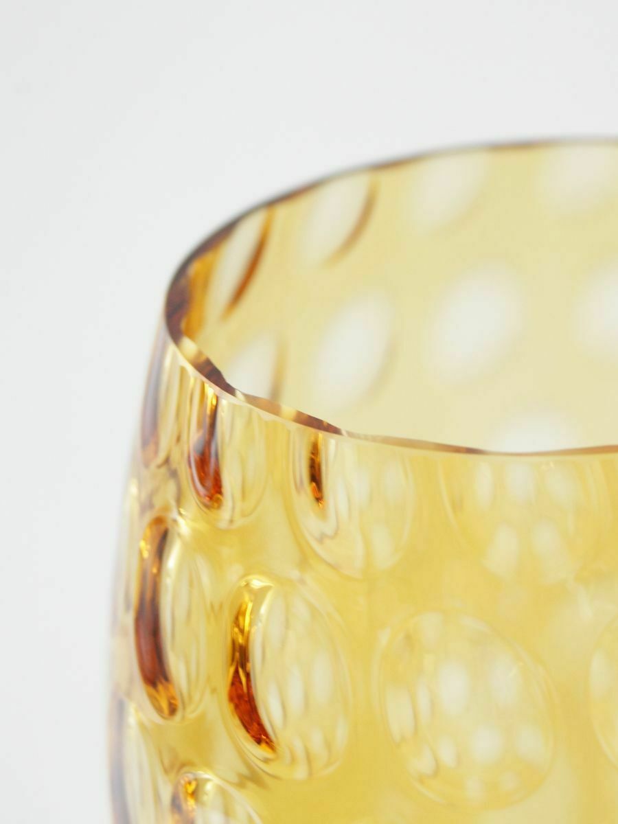 Amber Czechoslovakian Glass Vases From Egermann, 1990s photo Home Decor
