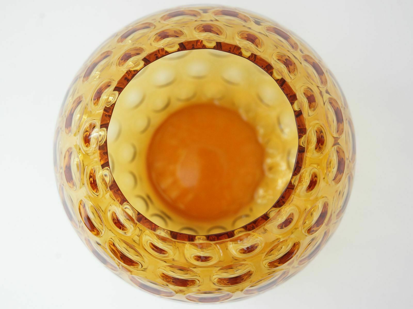 Home Decor Amber Czechoslovakian Glass Vases From Egermann, 1990s photo