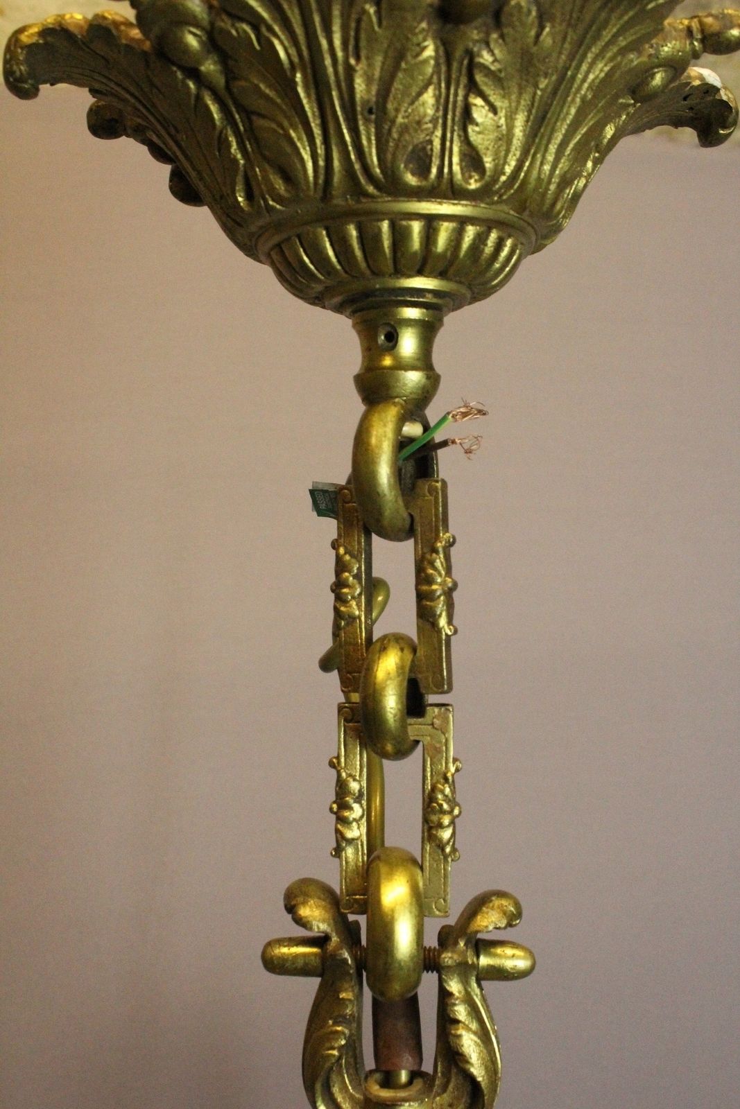 Good Quality French Louis XVI Style Gilt Bronze Six Arm Chandelier photo buy