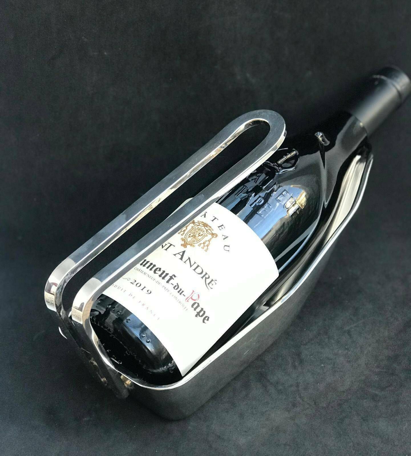Wine Bottle Holder Cradle Bottle Stand Maestri Made In Italy Wine Cradle, Wine Holder Stand Bar Accessories Gift For Him Bar Tools Luxury photo furniture