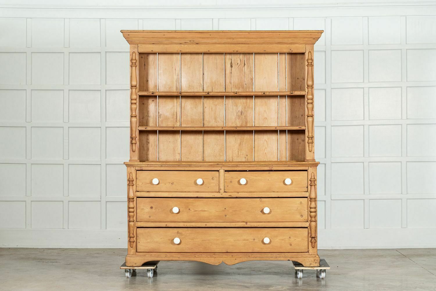 Large English 19thc Pine Dresser