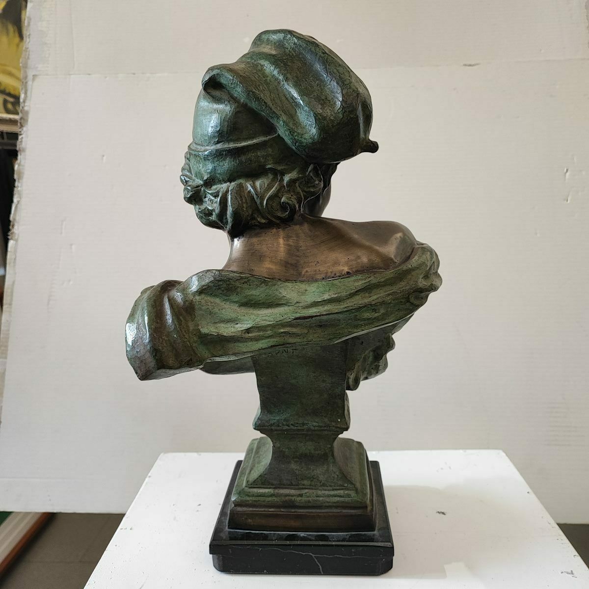 Bronze Sculpture, Anonymous Artist, Face Of A Boy, 1960 photo vinterior