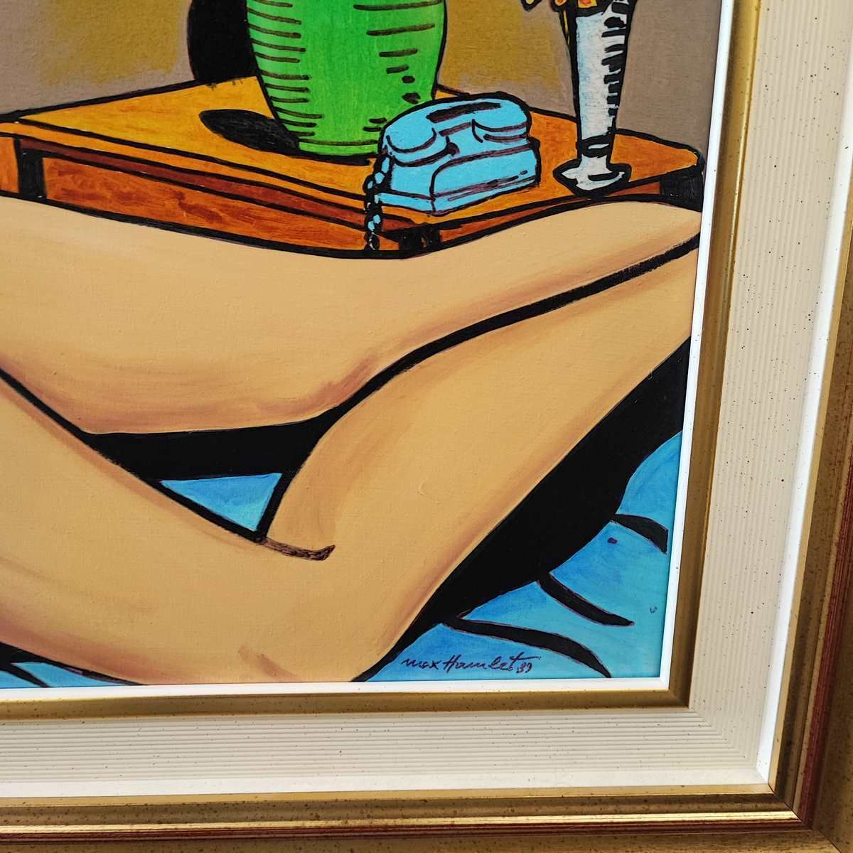 Acrylic Painting On Canvas Max Hamlet, The Heartbroken Lover Year 1991 photo vinterior