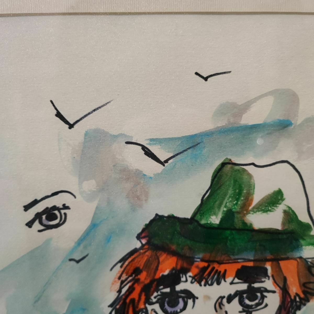 Work By Romano Mussolini Mixed Media, Eyes Controlling The Claum With Tie photo 798.0