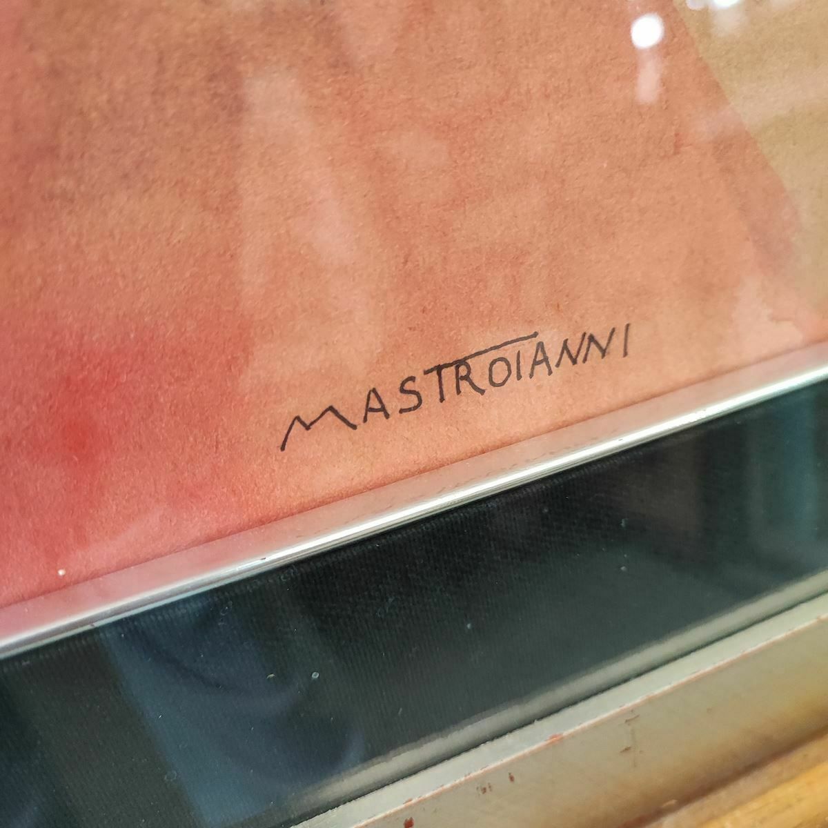Compositieschilderij Op Karton Van Umberto Mastroianni, My Mastroianni, 1975 photo buy