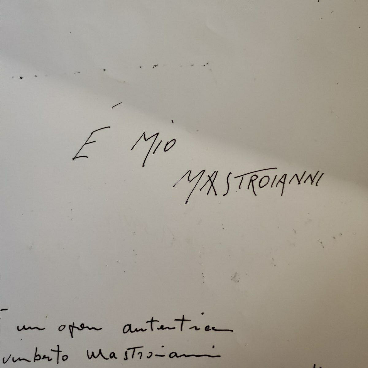 photo vintage Compositieschilderij Op Karton Van Umberto Mastroianni, My Mastroianni, 1975
