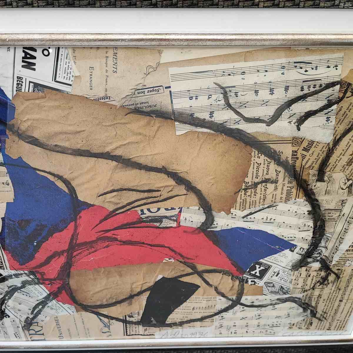 Mixed Media Painting On Canvas By Carmassi Arturo Year 1976, Arles Cd photo for sale