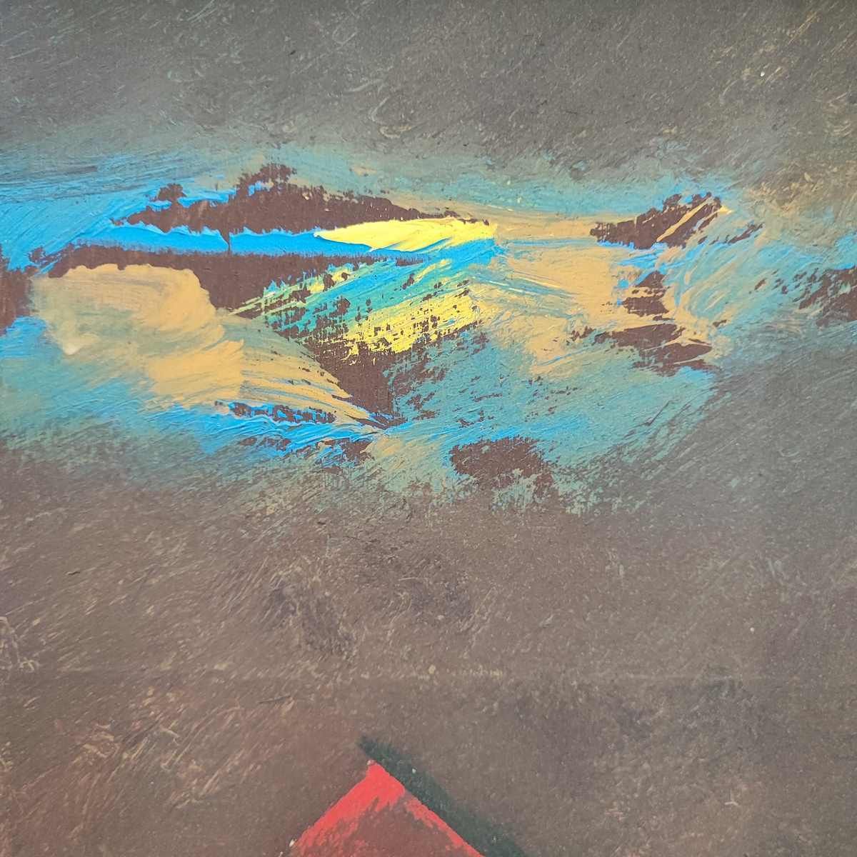 Oil Painting On Canvas Manlio Bacosi, The Red House, 1990 photo Art