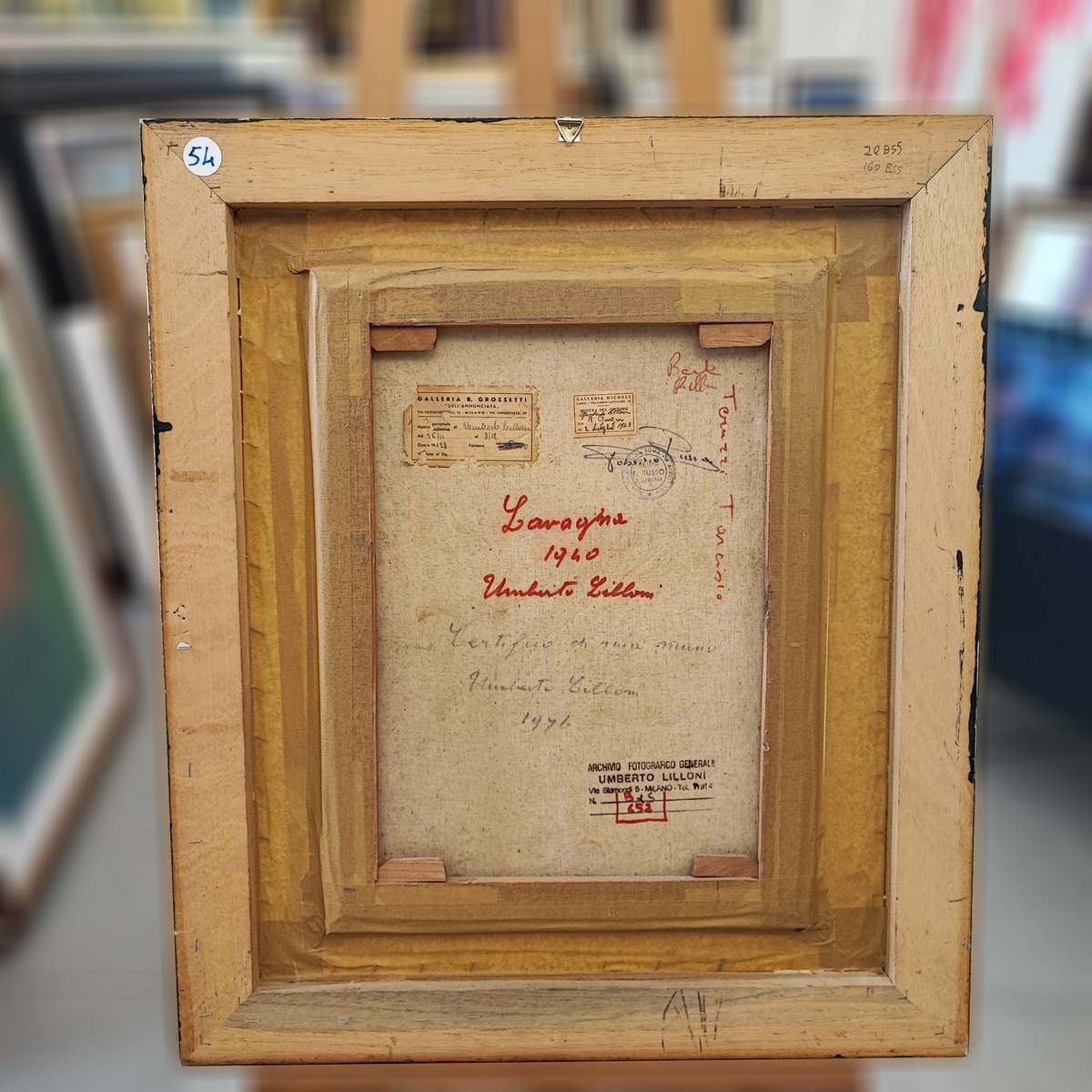 photo furniture Work By Umberto Lilloni Oil On Canvas, Blackboard 1940