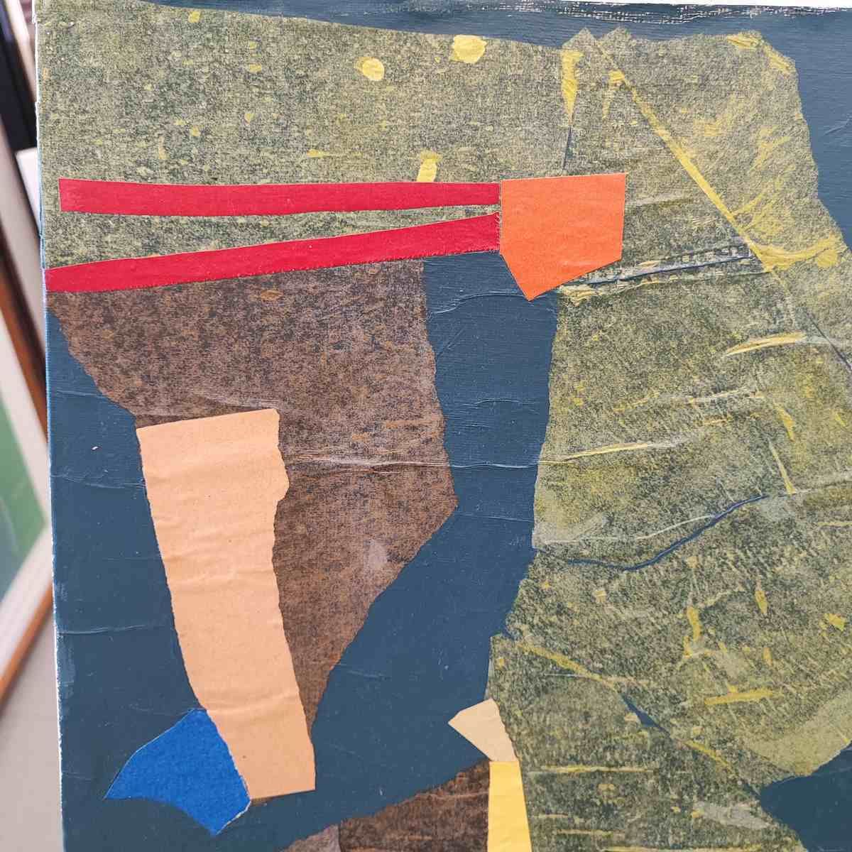 Work By Andre Lanskoy, Gouache And Collage On Canvas Paper photo furniture