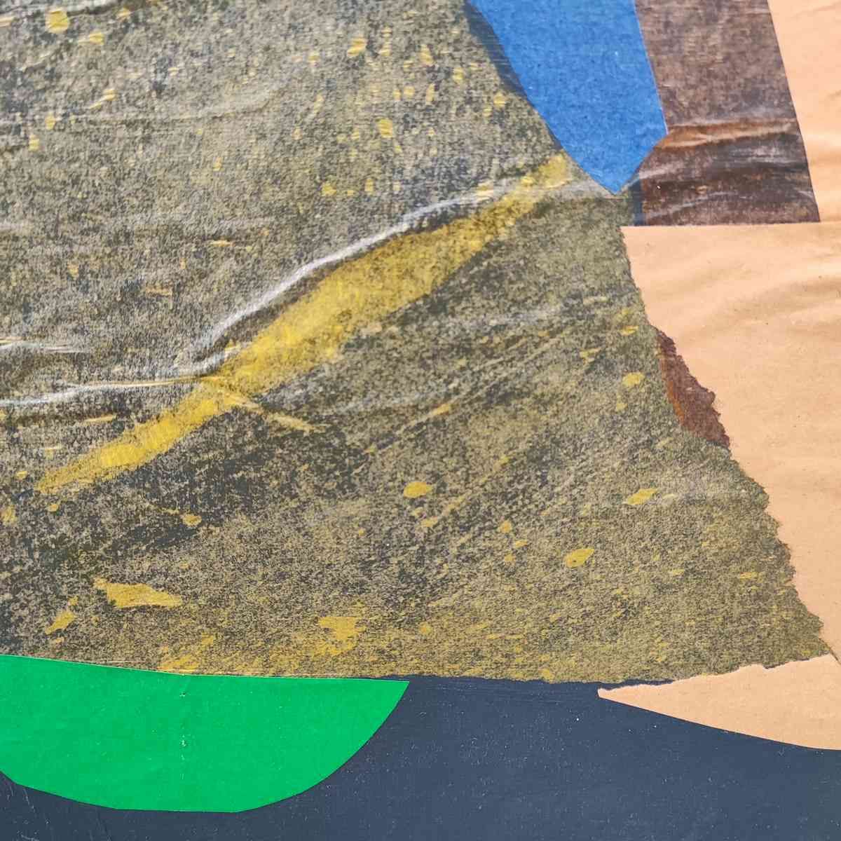 Work By Andre Lanskoy, Gouache And Collage On Canvas Paper photo Art