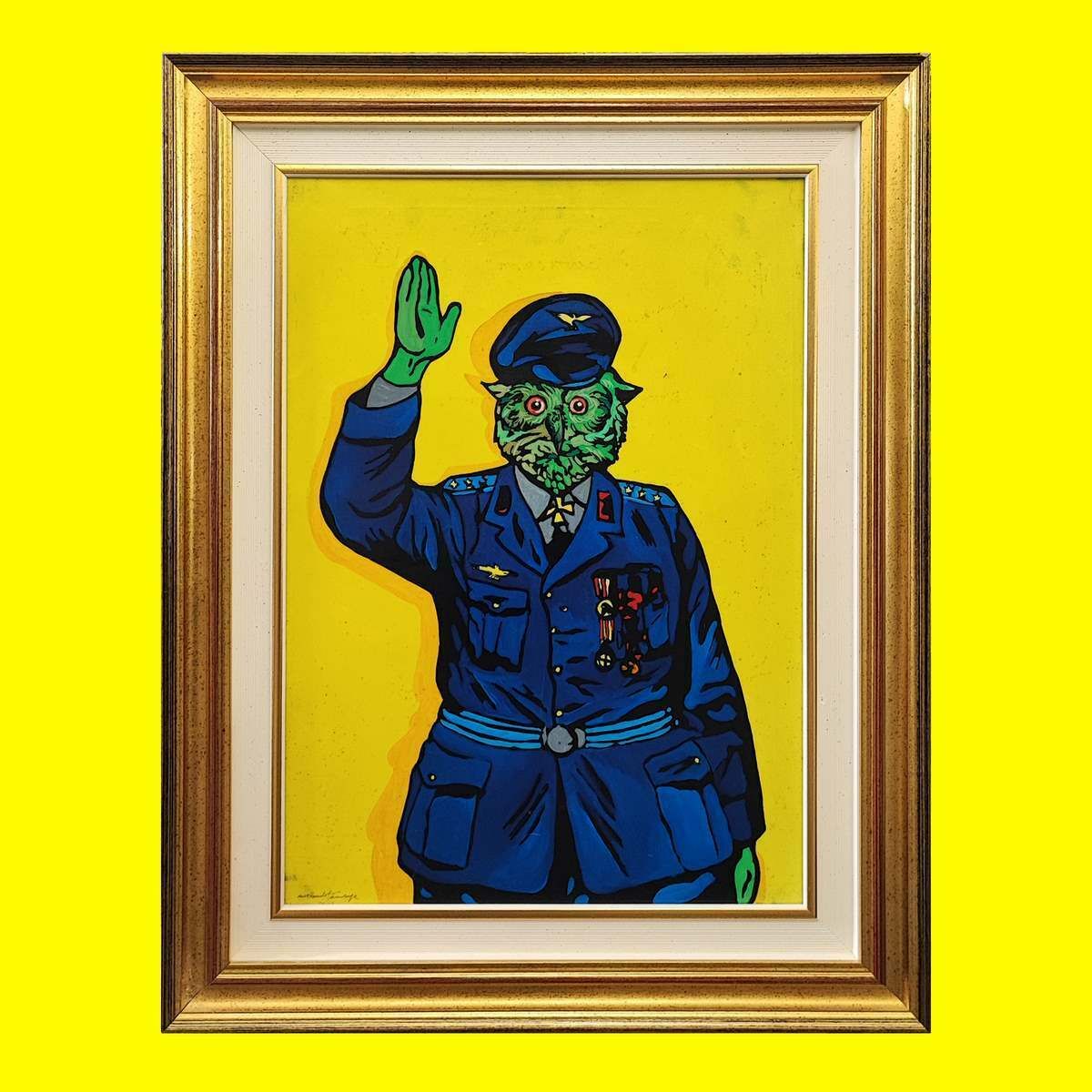 Acrylic Painting On Canvas Max Hamlet, Greeting Of The Myth Year 1987
