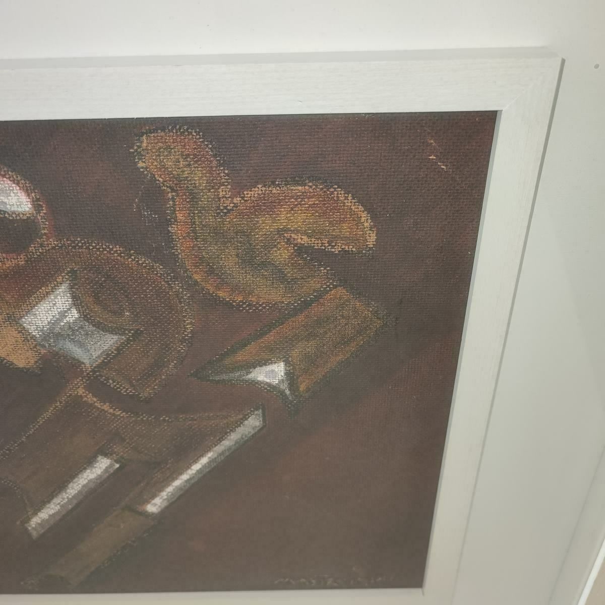 Oil Painting On Cardboard By Umberto Mastroianni, 1993 photo for sale