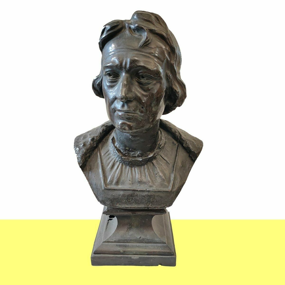 Bronze Sculpture Bartolomeo Muzio Foundria Genova, Cristoforo Colombo