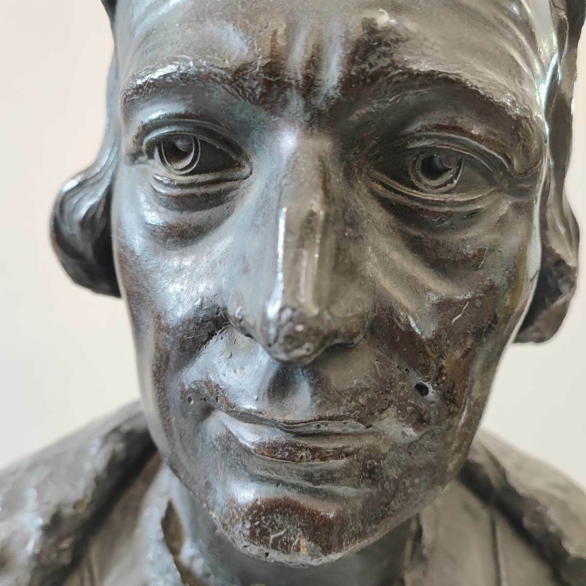 Bronze Sculpture Bartolomeo Muzio Foundria Genova, Cristoforo Colombo photo for sale