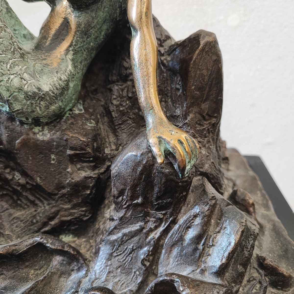 Patinated Bronze Sculpture Max Hamlet, The Song Of The Sirens Year 1992 photo vintage
