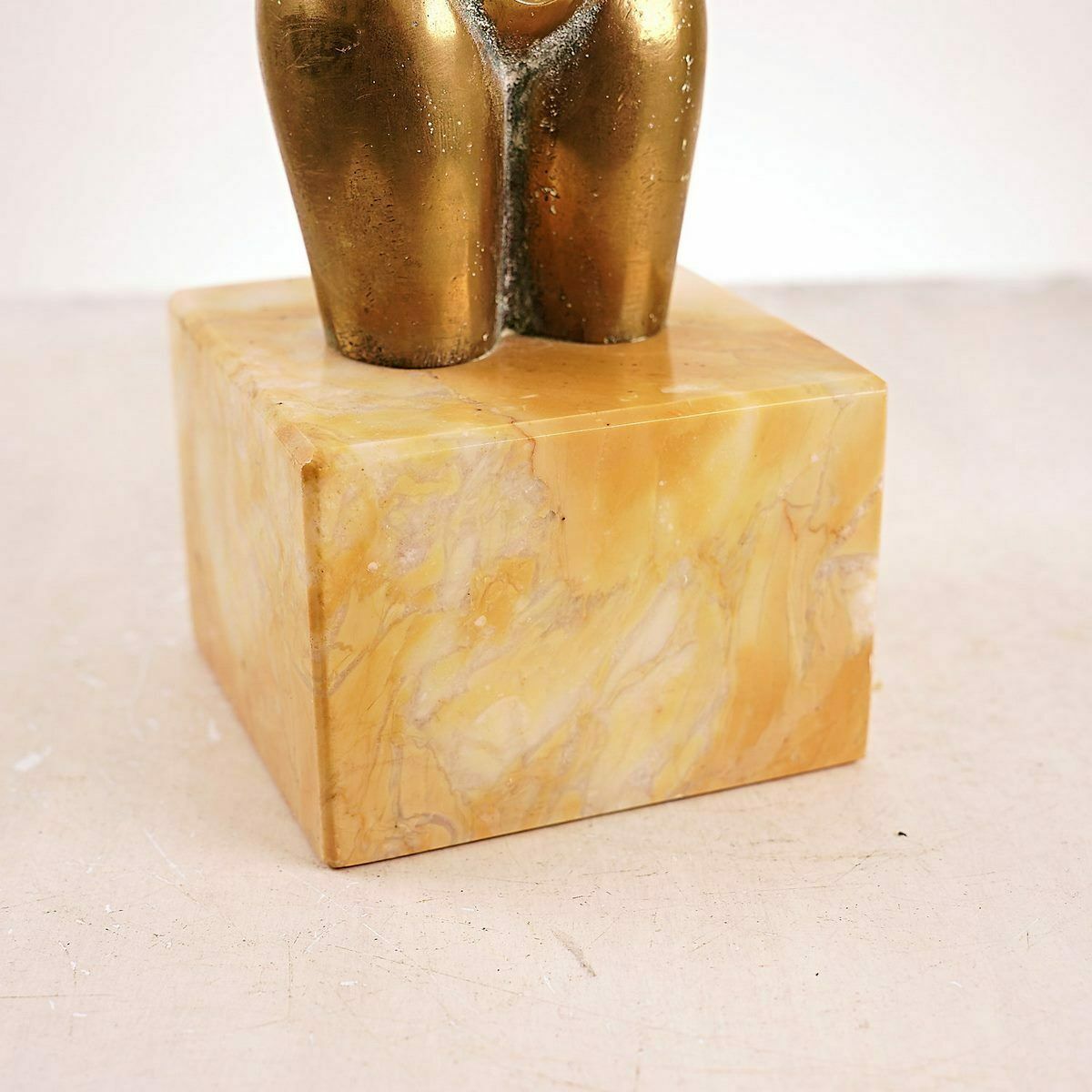 Artistic Bronze Bust Of A Woman With Vintage Marble Base photo Art