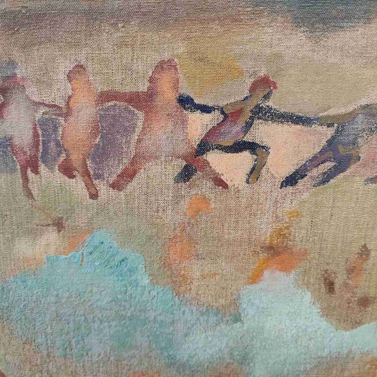 photo furniture Oil Painting On Canvas By Mino Maccari, Il Girotondo, 1946