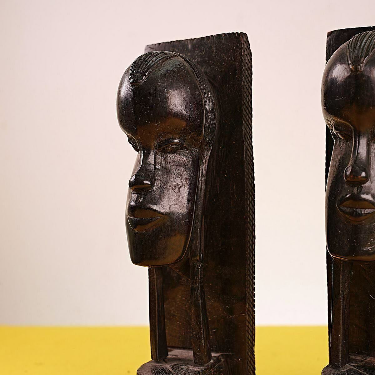 Pair Of Ethnic Wooden Sculptures photo furniture