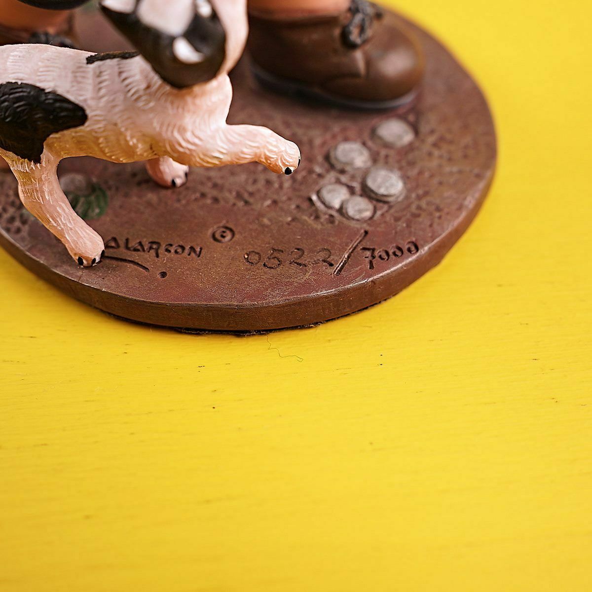 Numbered Nadal Studio Resin Figurine, Child With Dog And Kitten photo Home Decor