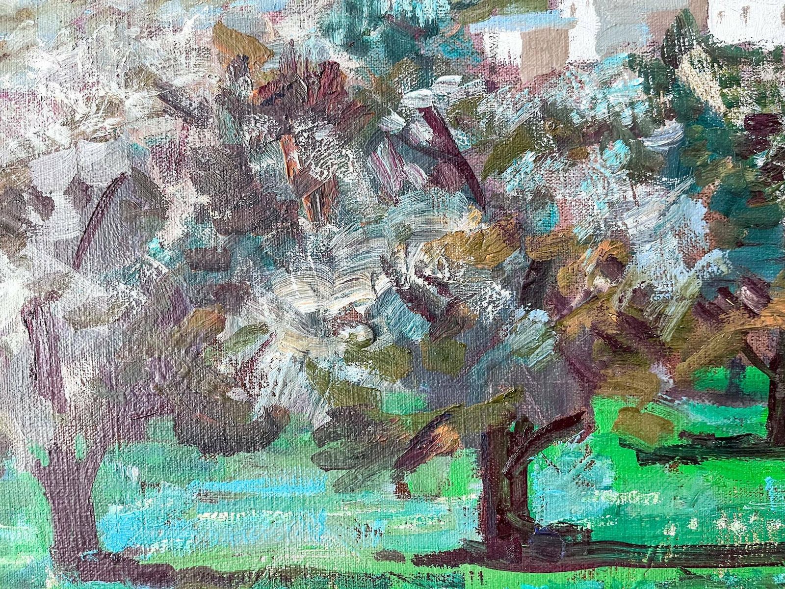 Mediterranean Orchard, Swedish Oil On Canvas, Signed Bertil Wahlberg photo buy