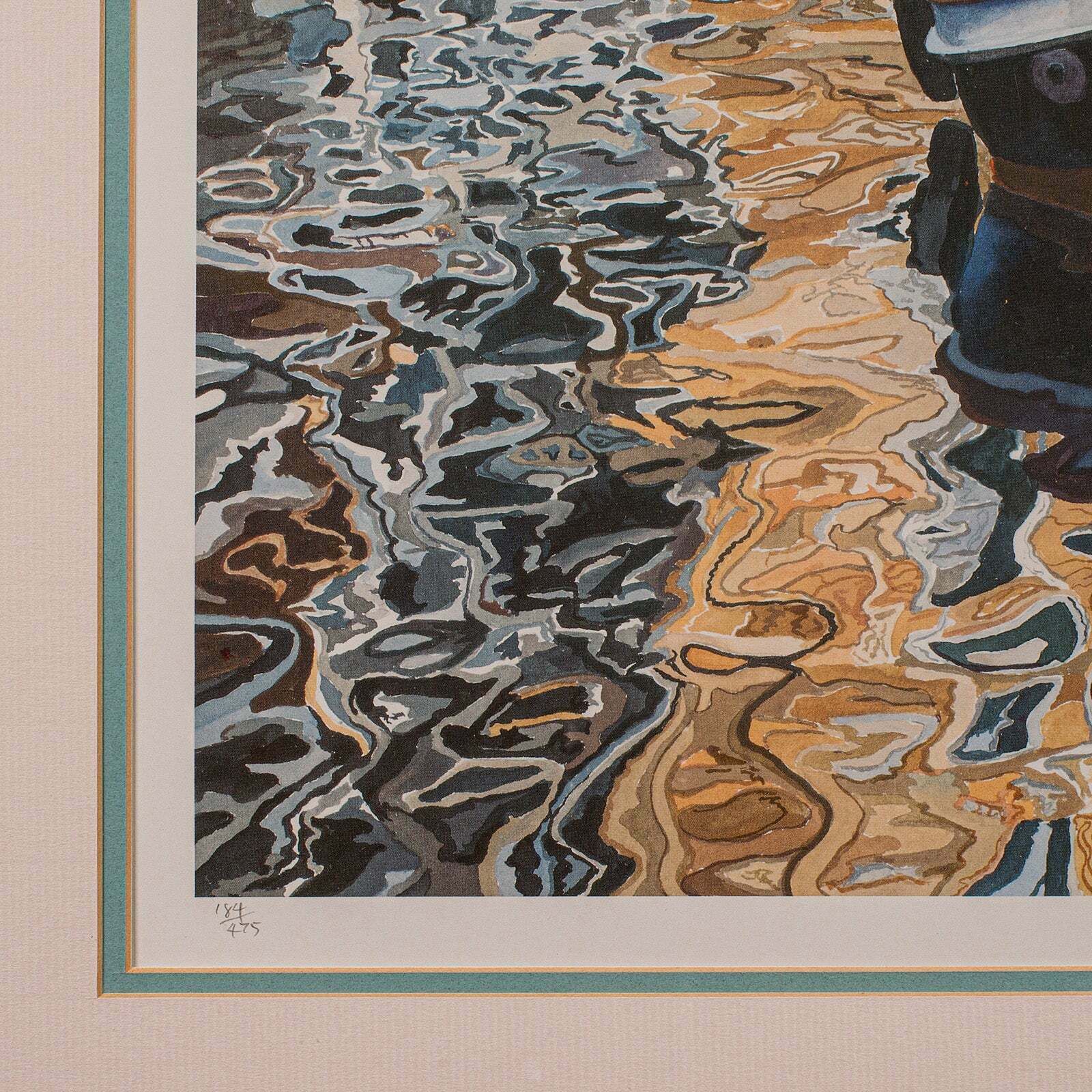 Contemporary Venetian Canal Print, English, Framed, Limited Edition, Hand Signed photo buy