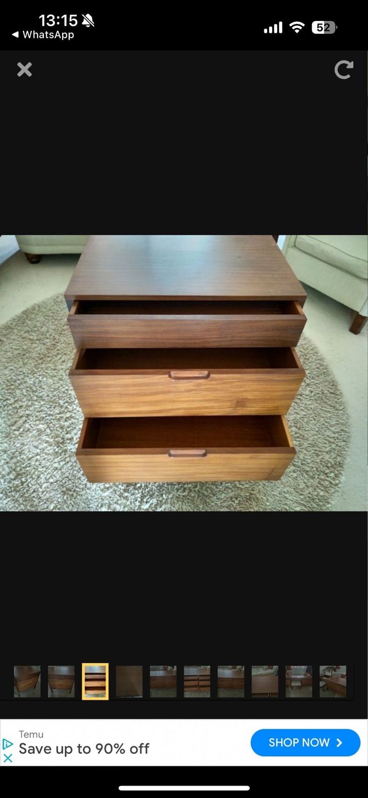 photo for sale Mid Century Furniture Early 1960s Large Modular Dressing Vanity