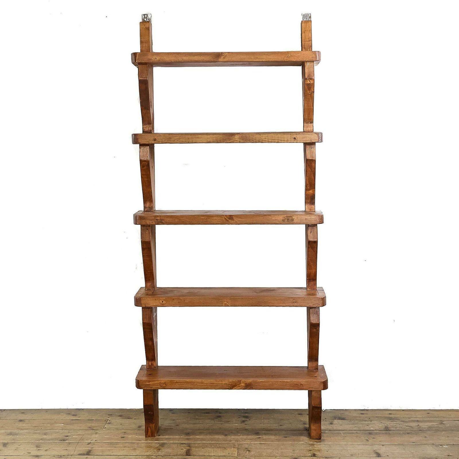 Reclaimed Pine Ladder Shelves | Pine Shelf | Vintage Bookcase | Vintage Storage | Open Bookcase