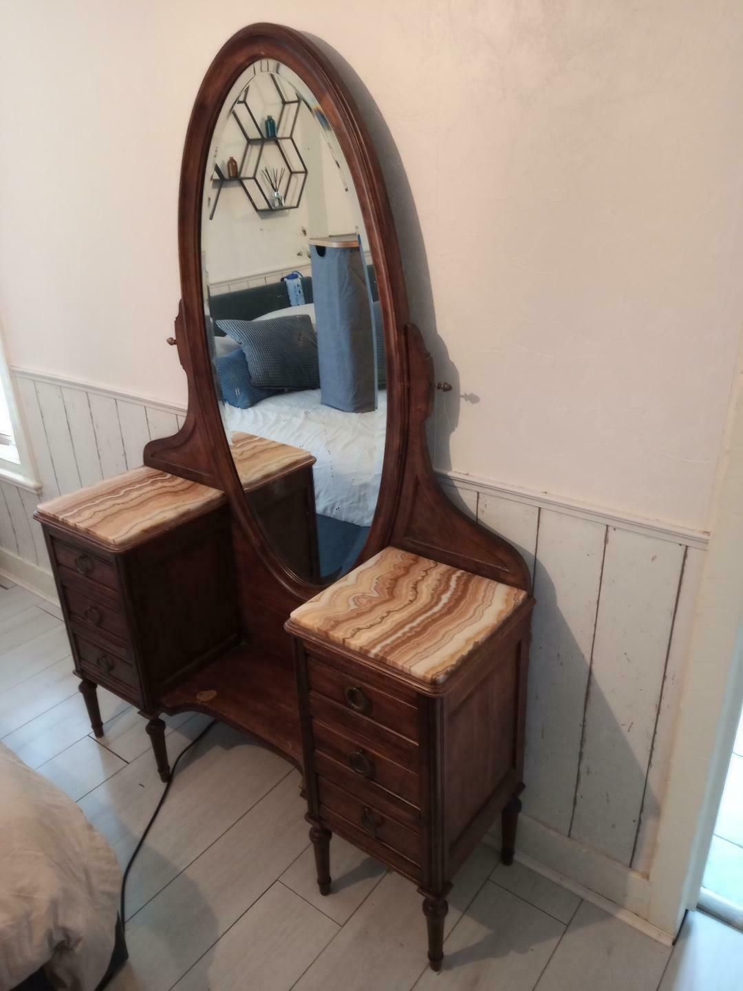 Victorian French Walnut Dressing Table photo for sale