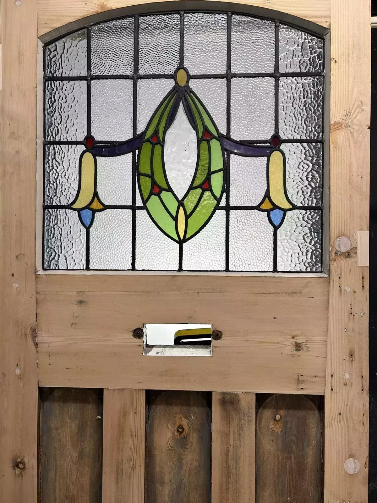 photo buy Art Deco Stained Glass Front Door Period Old Reclaimed Antique 20 30 Wood Leaded