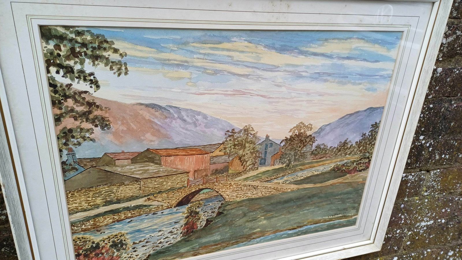 Huge Original 1981 Watercolour Landscape Of Wastdale Head Lake District. David C Bentley. photo Art
