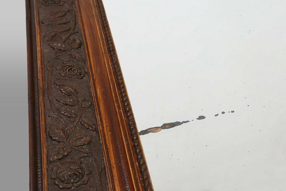 Louis Philippe Mirror In Plaster And Wood With Handcrafted Decorations, France, 1890s photo 964.0