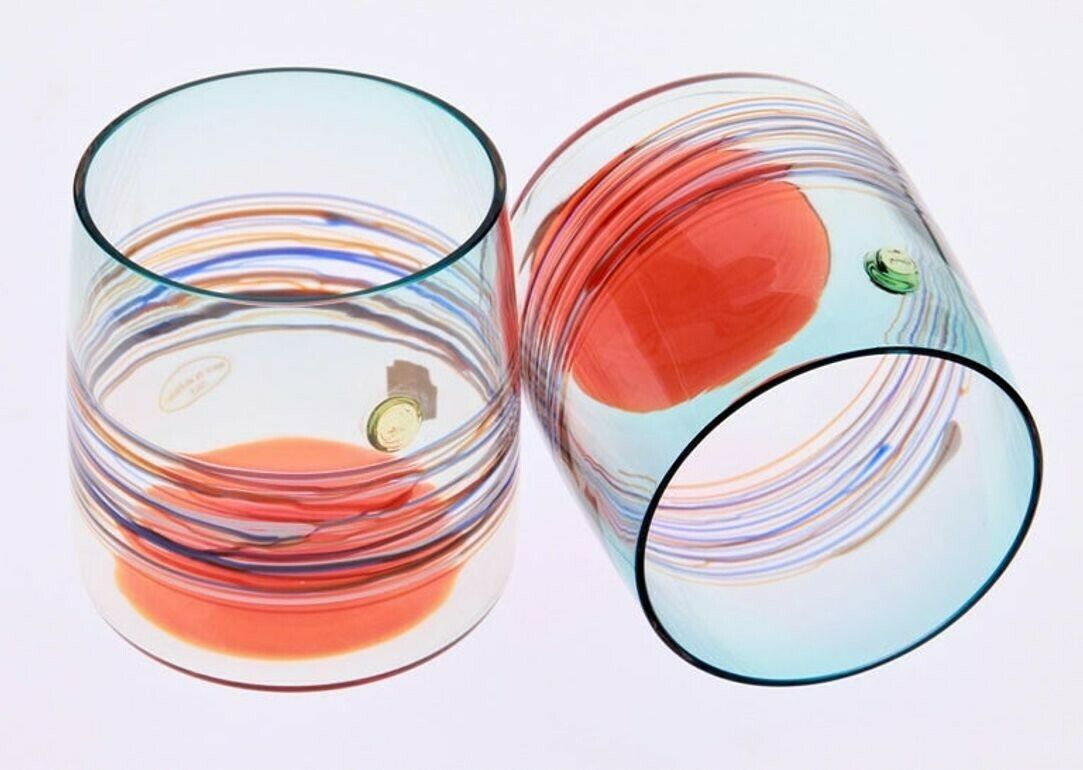 Set Of 10 Murano Tumblers, Cenedese Sfumato 1960, Young Collection, Masterpieces photo Home Decor