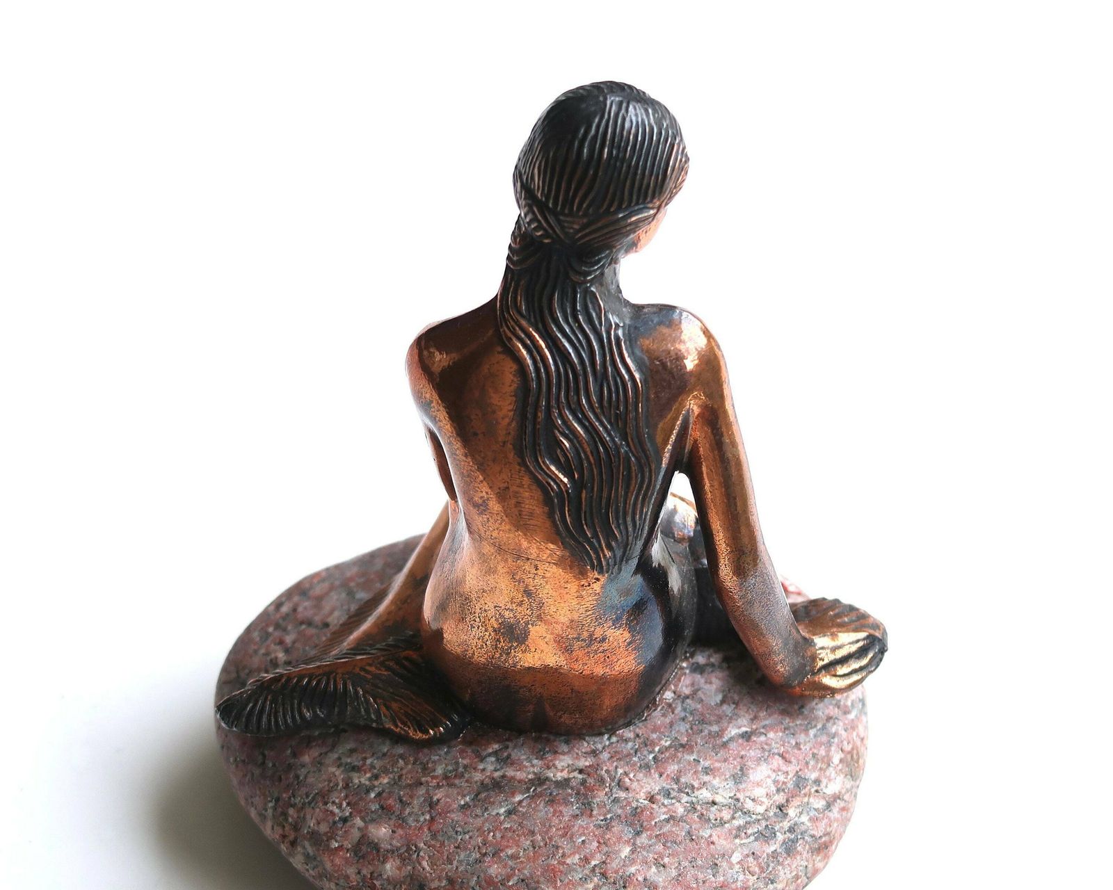 The Little Mermaid Figurine From Copenhagen, 1960s / Denmark, Paperweight, Fairy Tale By Hans Christian Andersen, Love Lovers Sculpture photo Home Decor